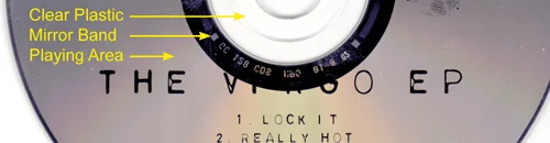 disc-without-white-base CD printed without white base